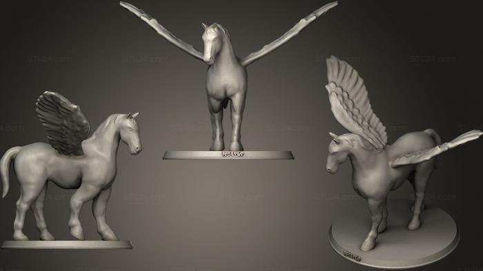 Figurines simple (Pegasus, STKPR_0995) 3D models for cnc